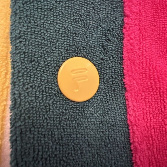 Fila Palani Sz XL Terry Tennis Polo Yellow/Pink Shirt Cotton Blend Embroidered - Picture 11 of 15